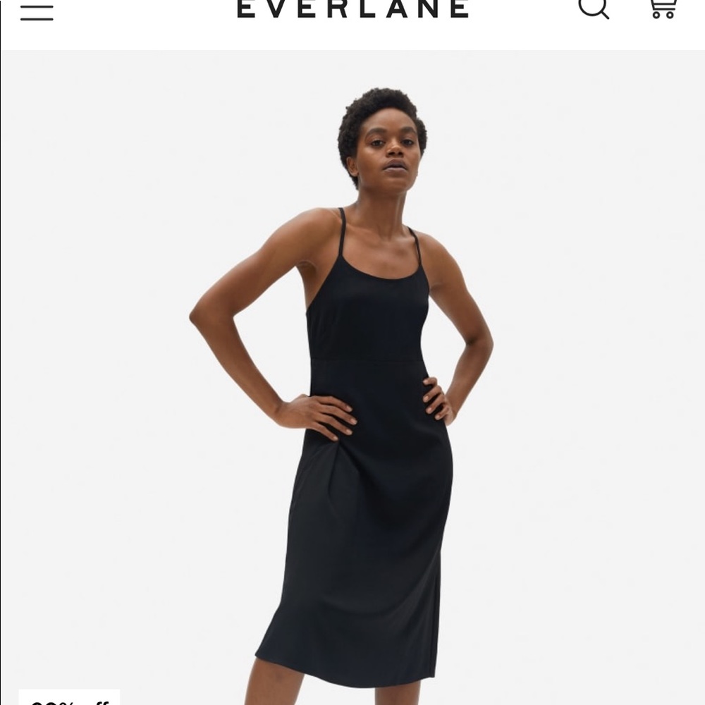 Everlane Cross Back Slip Dress